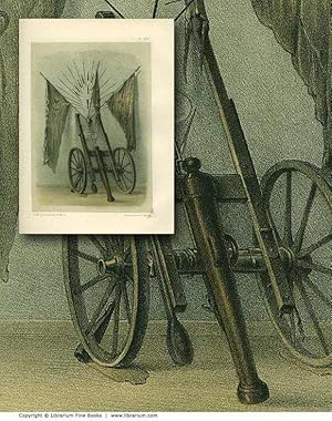 Imagen del vendedor de [ARTILLERY] Antique Bronze Cannons and Mortars. ORIGINAL 19th CENTURY TINTED LITHOGRAPH PRINT. a la venta por Librarium of The Hague