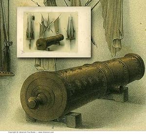 Imagen del vendedor de [ARTILLERY] Antique Bronze Cannons and Mortars. ORIGINAL 19th CENTURY TINTED LITHOGRAPH PRINT. a la venta por Librarium of The Hague