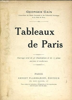 Bild des Verkufers fr TABLEAUX DE PARIS zum Verkauf von Le-Livre