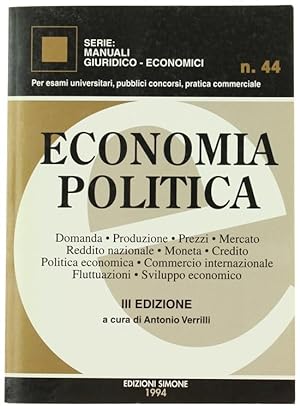 Imagen del vendedor de ECONOMIA POLITICA.: a la venta por Bergoglio Libri d'Epoca