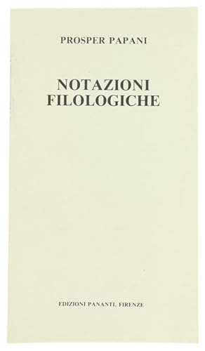 NOTAZIONI FILOLOGICHE.: