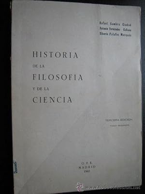 Imagen del vendedor de HISTORIA DE LA FILOSOFA Y DE LA CIENCIA (2 tomo) a la venta por Librera Maestro Gozalbo