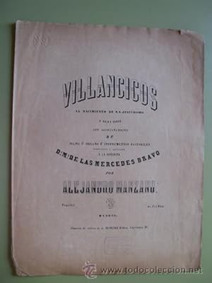 Partitura - Score : VILLANCICOS. A solo y coros con acompañamiento de Piano u Organo e Instrument...