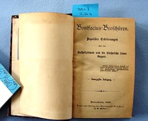 Immagine del venditore per Bonifacius-Broschren. 20. Jahrgang. Populre Errterungen ber den Katholicismus und die Einsprche seiner Gegner. venduto da Augusta-Antiquariat GbR