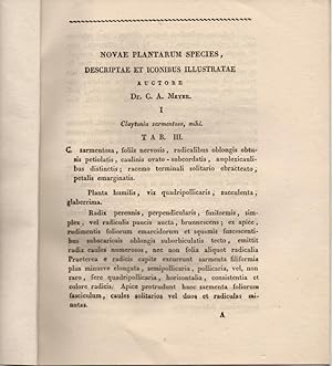 Novae plantarum species descriptae et iconibus illustratae. Schriftenreihe: Nouveaux mémoires de ...