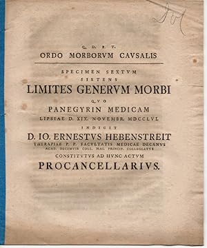 Ordo morborum causalis specimen 6: Limites generum morbi (Ordnung der Krankheitsursachen, 6. Beis...