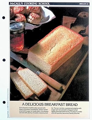 McCall's Cooking School Recipe Card: Breads 20 - Tennessee Corn Bread With Whipped Honey Butter :...