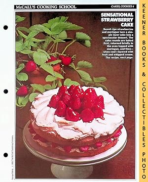 McCall's Cooking School Recipe Card: Cakes, Cookies 4 - Strawberry Meringue Cake : Replacement Mc...