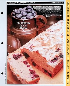 McCall's Cooking School Recipe Card: Cakes, Cookies 24 - Blueberry Tea Cake : Replacement McCall'...