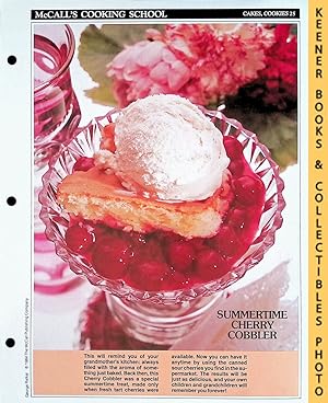 McCall's Cooking School Recipe Card: Cakes, Cookies 25 - Cherry Cobbler a la Mode : Replacement M...