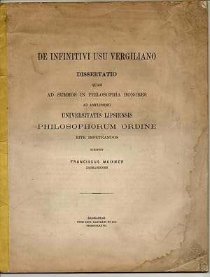De infinitivi usu Vergiliano. Dissertation.