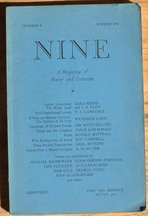 Seller image for Nine A magazine of Poetry and Criticism Number 4 Summer 1950 for sale by Pauline Harries Books