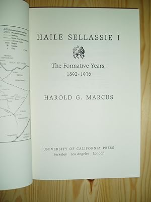 Bild des Verkufers fr Haile Sellassie I. The Formative Years, 1892 - 1936 zum Verkauf von Expatriate Bookshop of Denmark