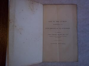 Ode to the Cuckoo: Edinburgh, 1770. With Remarks on Its Authorship. In a Letter to John Campbell ...