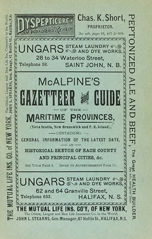 McAlpine's Gazetteer and Guide for the Maritime Provinces, Nova Scotia, New Brunswick, & Prince E...