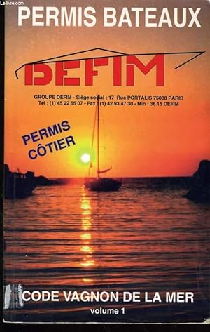 Seller image for PERMIS BATEAUX code vagnon de la mer for sale by Le-Livre