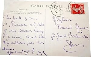 Carte Postale (739 -Le Pradet - Le gros pin et vue générale ELD) Signée de GREGH (Fernand) adress...