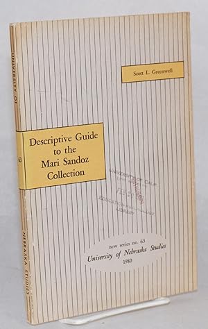 Descriptive guide to the Mari Sandoz collection
