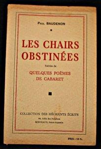 Seller image for Les chairs obstines suivies de Quelques pomes de cabaret for sale by Abraxas-libris