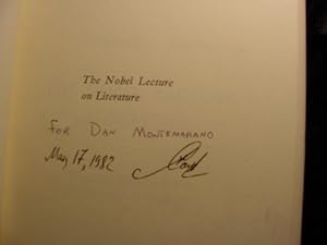 The Nobel Lecture On Literature (SIGNED)