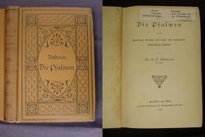 Image du vendeur pour Die Psalmen aus dem Grundtexte bersetzt und durch eine fortlaufende Besprechung erlutert mis en vente par Buchantiquariat Uwe Sticht, Einzelunter.