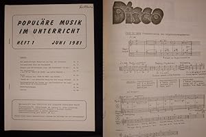 Bild des Verkufers fr Populre Musik im Unterricht - Heft 1, Juni 1981 zum Verkauf von Buchantiquariat Uwe Sticht, Einzelunter.