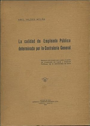 La calidad de Empleado Público determinada por la Contraloria General