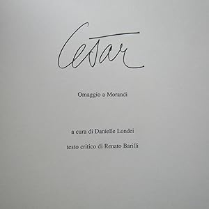 Immagine del venditore per Cesar Omaggio a Morandi venduto da Antonio Pennasilico