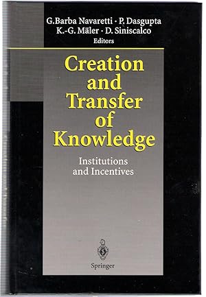 Immagine del venditore per Creation and Transfer of Knowledge : Institutions and Incentives venduto da Michael Moons Bookshop, PBFA