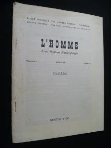 Bild des Verkufers fr L'homme, revue franaise d'anthropologie, volume XI, cahier 2 zum Verkauf von Abraxas-libris