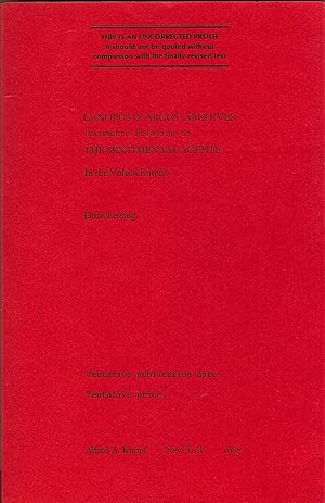 Seller image for Canopus in Argos: Archives Documents Relating to the Sentimental Agents in the Volyen Empire for sale by Downtown Books & News