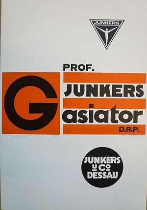 Prof. Junkers Gasiator D.R.P. Der Gasheizofen mit der großen indirekten Heizfläche und der gleich...