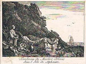 Tombeau de Marbre Blanc dans l`Isle de Siphanto Kupferstich aus dem 1. Band der "Voyage Pittoresq...