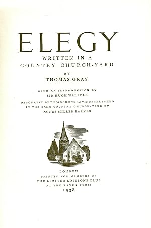 ELEGY WRITTEN IN A COUNTRY CHURCH-YARD