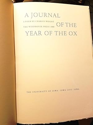 A JOURNAL OF THE YEAR OF THE OX