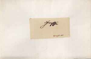 Handkopierte Unterschrift Kaiser Franz I. Schriftlicher Vermerk darunter: Dat. 5. Juli 1822.
