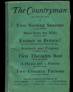 Seller image for First Thoughts Best and Two Country Parsons in: The Countryman: A Quarterly Non-Party Review and Miscellany of Rural Life and Work for the English-speaking World. Volume LIV No. 1 for sale by Little Stour Books PBFA Member