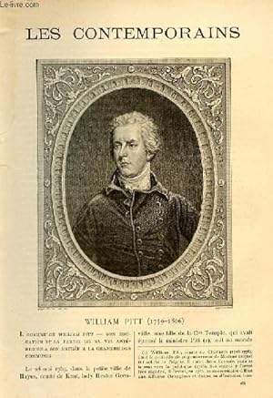 Seller image for William Pitt ( 1759-1806). LES CONTEMPORAINS N154 for sale by Le-Livre