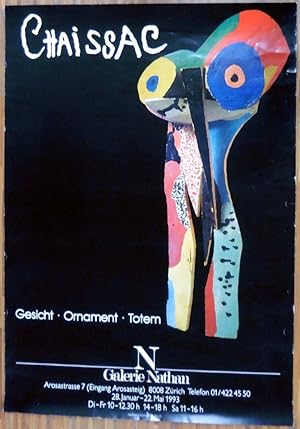 Gesicht - Ornament - Totem. [Plakat / Poster]: Galerie Nathan, Zürich, 28. Januar bis 22. Mai 1993.