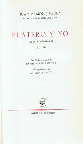 Image du vendeur pour PLATERO Y YO (Elega andaluza) 1907 - 1916 mis en vente par Librera Torren de Rueda