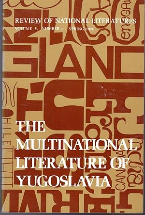 Seller image for Review of National Literatures, Vol 5, No. 1, Spring 1974 (The Multinational Literature of Yugoslavia) for sale by Dorley House Books, Inc.
