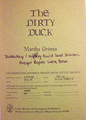 Seller image for The Dirty Duck [__ADVANCE__UNCORRECTED__PROOF__] for sale by Watermark West Rare Books