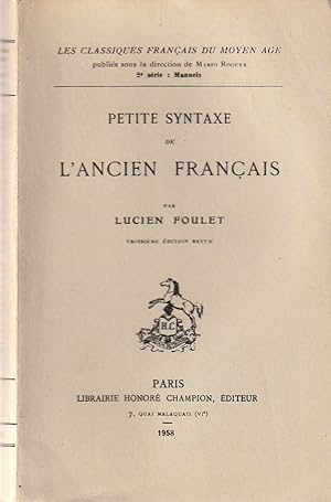 Seller image for Petite Syntaxe de l'ancien Franais. for sale by ARTLINK