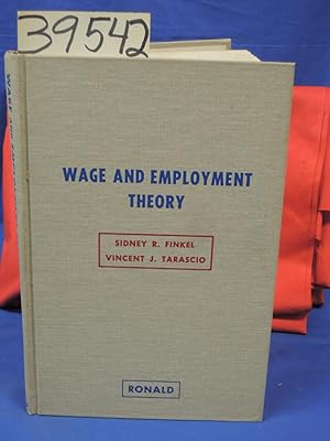 Image du vendeur pour Wage And Employment Theory mis en vente par Princeton Antiques Bookshop