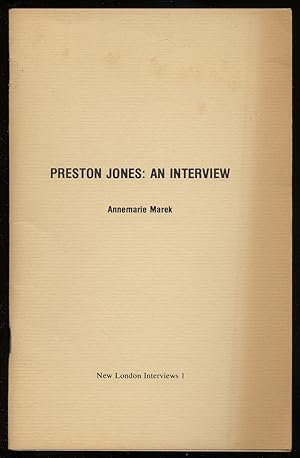 Seller image for Preston Jones: An Interview for sale by Between the Covers-Rare Books, Inc. ABAA