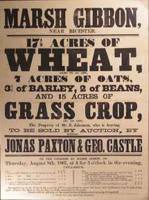 Imagen del vendedor de 17 1/2 Acres of Wheat (Part to go off), Oats, Barley, Beans and Grass Crop. Marsh Gibbon, near Bicester [original auction poster]. a la venta por Wittenborn Art Books