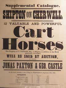 Imagen del vendedor de 12 Valuable and Powerful Cart Horses. Shipton on Cherwell [original auction poster]. a la venta por Wittenborn Art Books