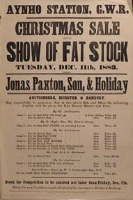 Christmas Sale and Show of Fat Stock. Aynho Station, G. W. R. [original auction poster].