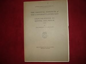 Seller image for Exploration in Hittite Asia Minor. 1929. Oriental Institute Communications. No. 8. for sale by BookMine