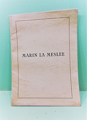 MARIN LA MESLEE . Plaquette commemorative éditée par la 1° Division Aérienne. Textes par le Cnel ...